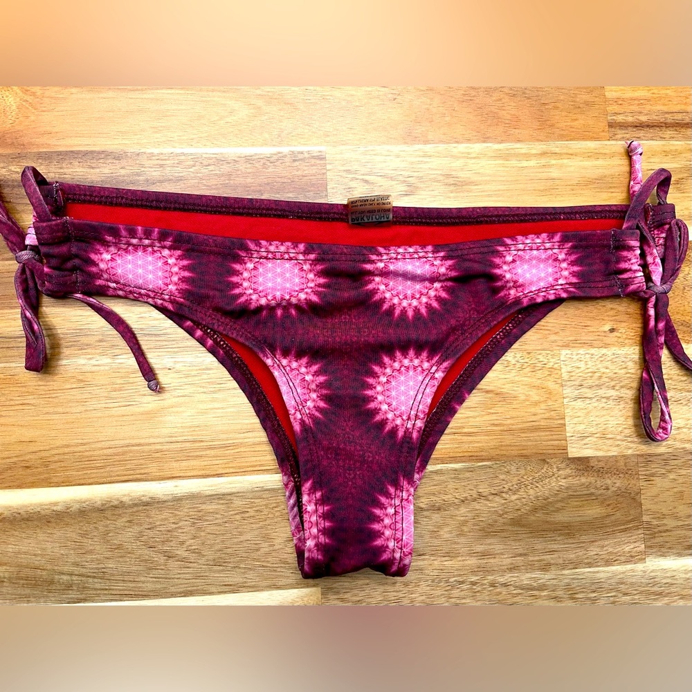 Pakaloha Pink and Red Tie-Dye Bikini Bottom